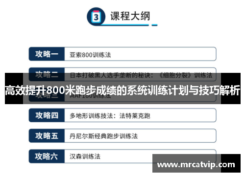 高效提升800米跑步成绩的系统训练计划与技巧解析